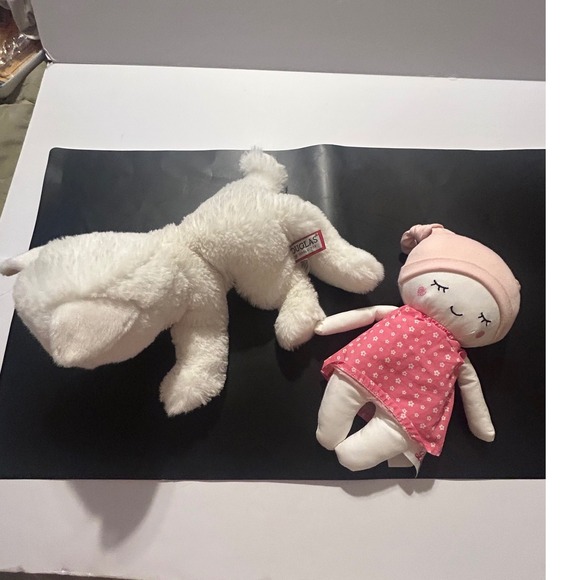 Douglas Other - Douglas White Plush Cat and Linzy Toys Soft Rag Doll 2 Piece Set Pink White